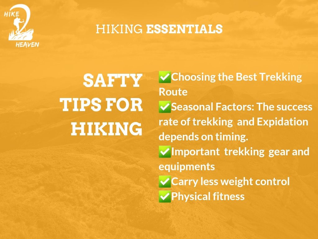 Best Safety tips for hiking