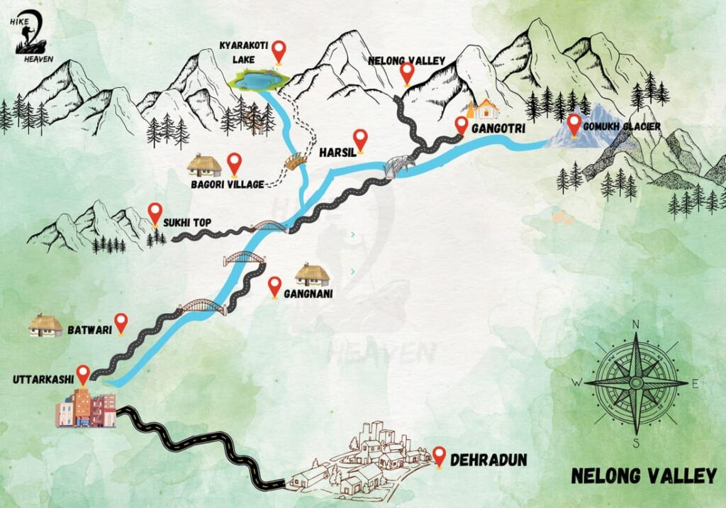 Nelong valley map