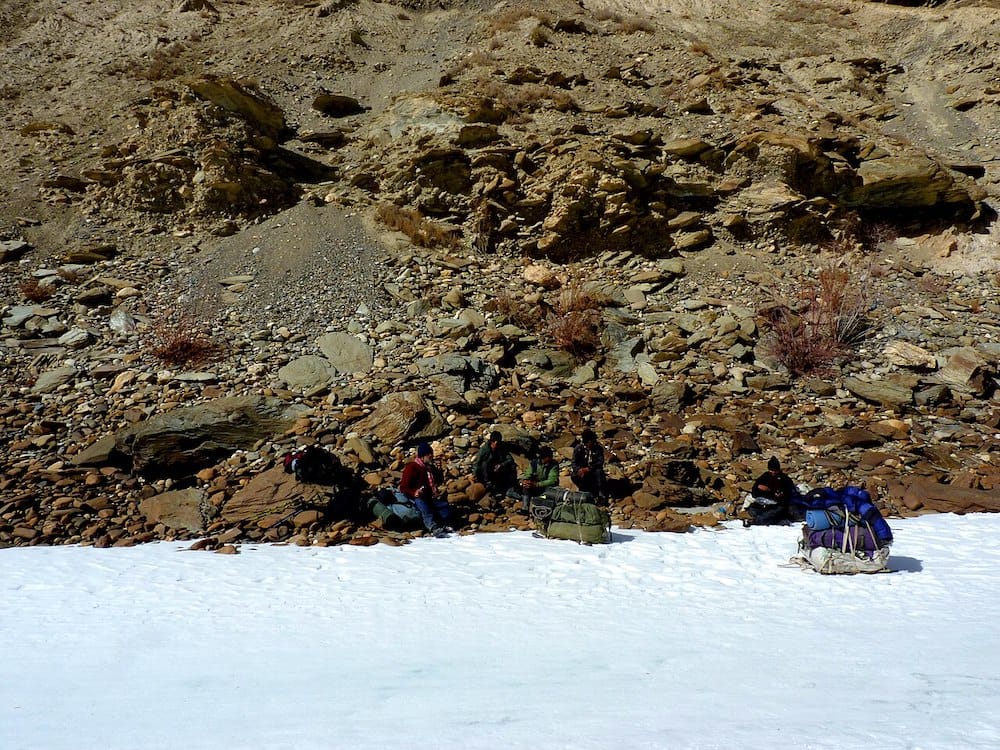 Resting moments of chadar
